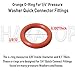 HAKATOP (100pk) New Pressure Washer O-Rings Seal Kits for 1/4