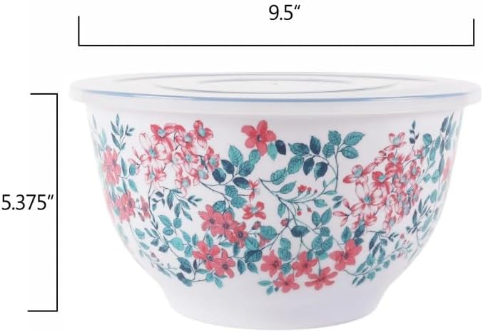 Woman 10-Piece Melamine Mixing Bowl Set - Fancy Flourish