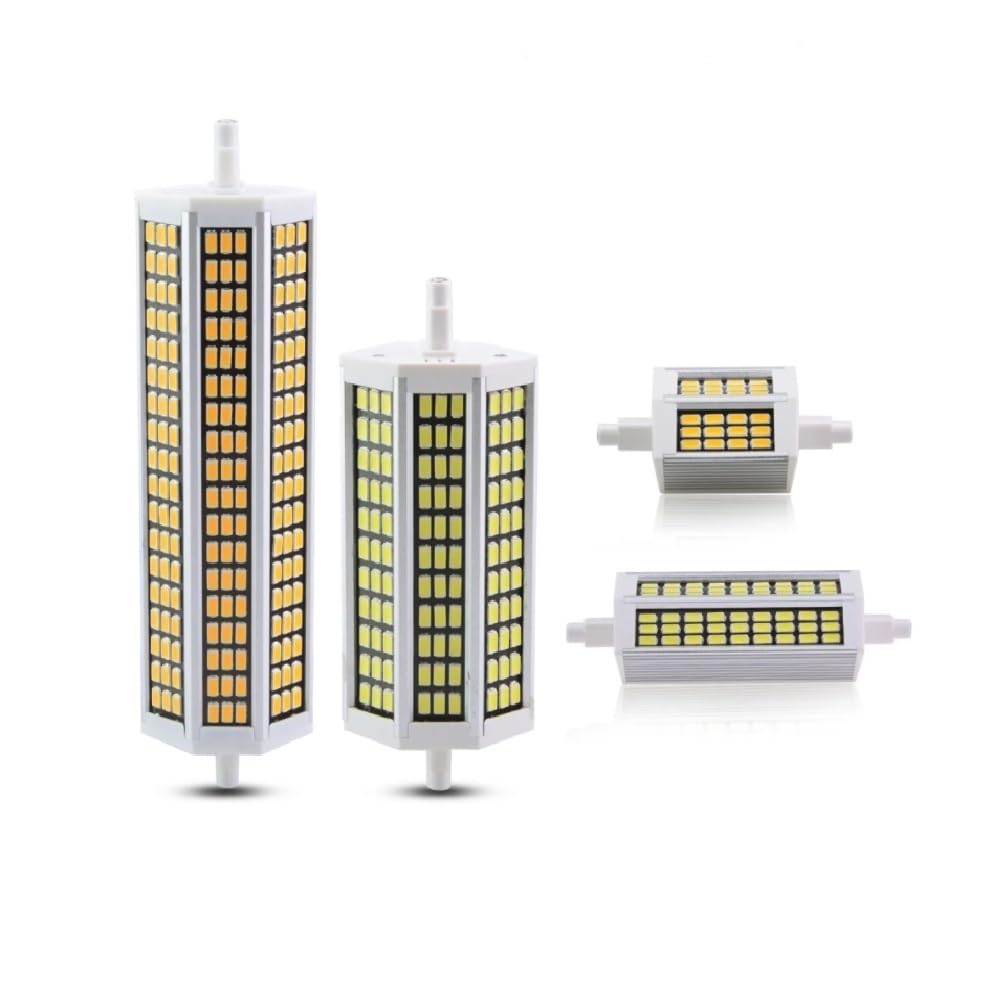 1fortunate Paquete de 10, bombilla de foco de diodo LED R7S AC220V 78/118/135/189mm lámpara de reflector LED SMD5730 sin parpadeo(Cool White,5W 78mm)