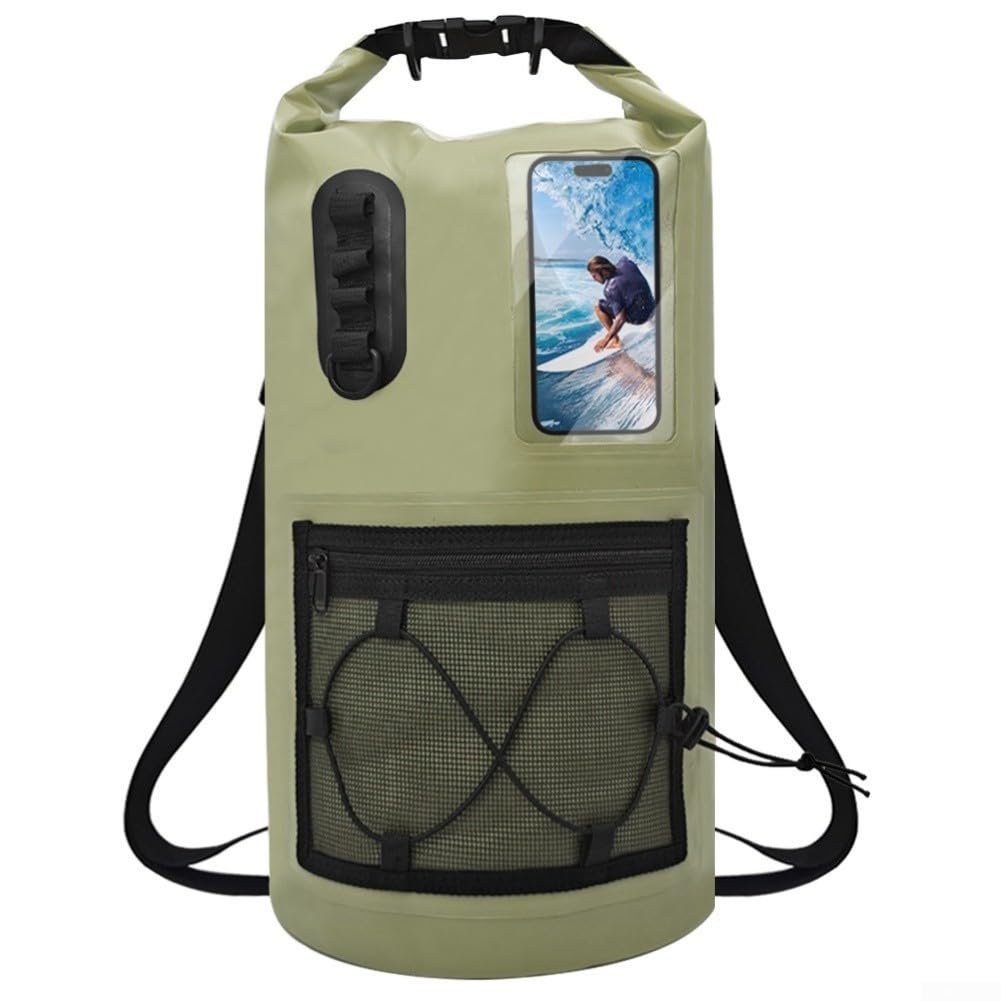 Roll-Top Seal Dry Bag Zaino 20L a prova di perdite (30L verde militare)