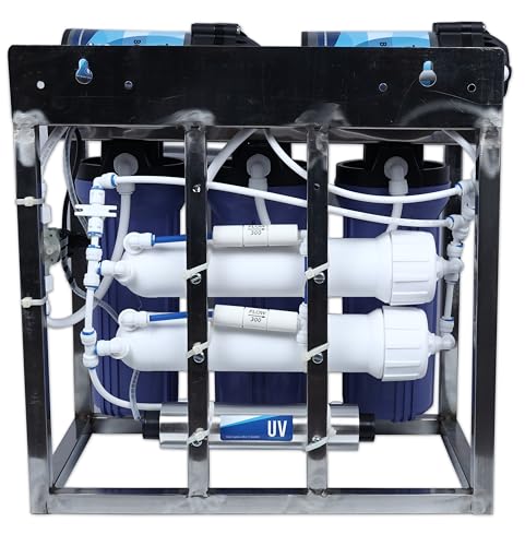 Image of RO PLANT Commercial RO+UV+TDS water purifier with TDS Adjuster (25 LPH RO+UV+TDS ADJUSTER) Full Stainless Steel body- Double pump purification
