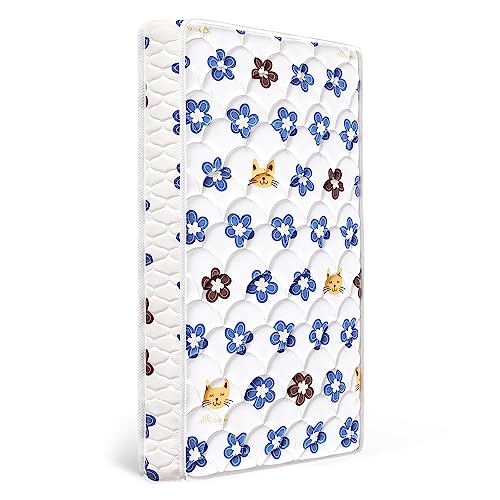Image of Crib and Toddler Mattress - 52 inch x 27.6 inch x 5 inch - Breathable Firm Premium Foam Standard Size for Baby Bed