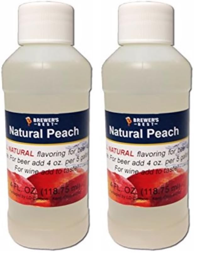 Brewer's Best Natural Beer and Wine Fruit Flavoring (Peach) (Pack of 2)