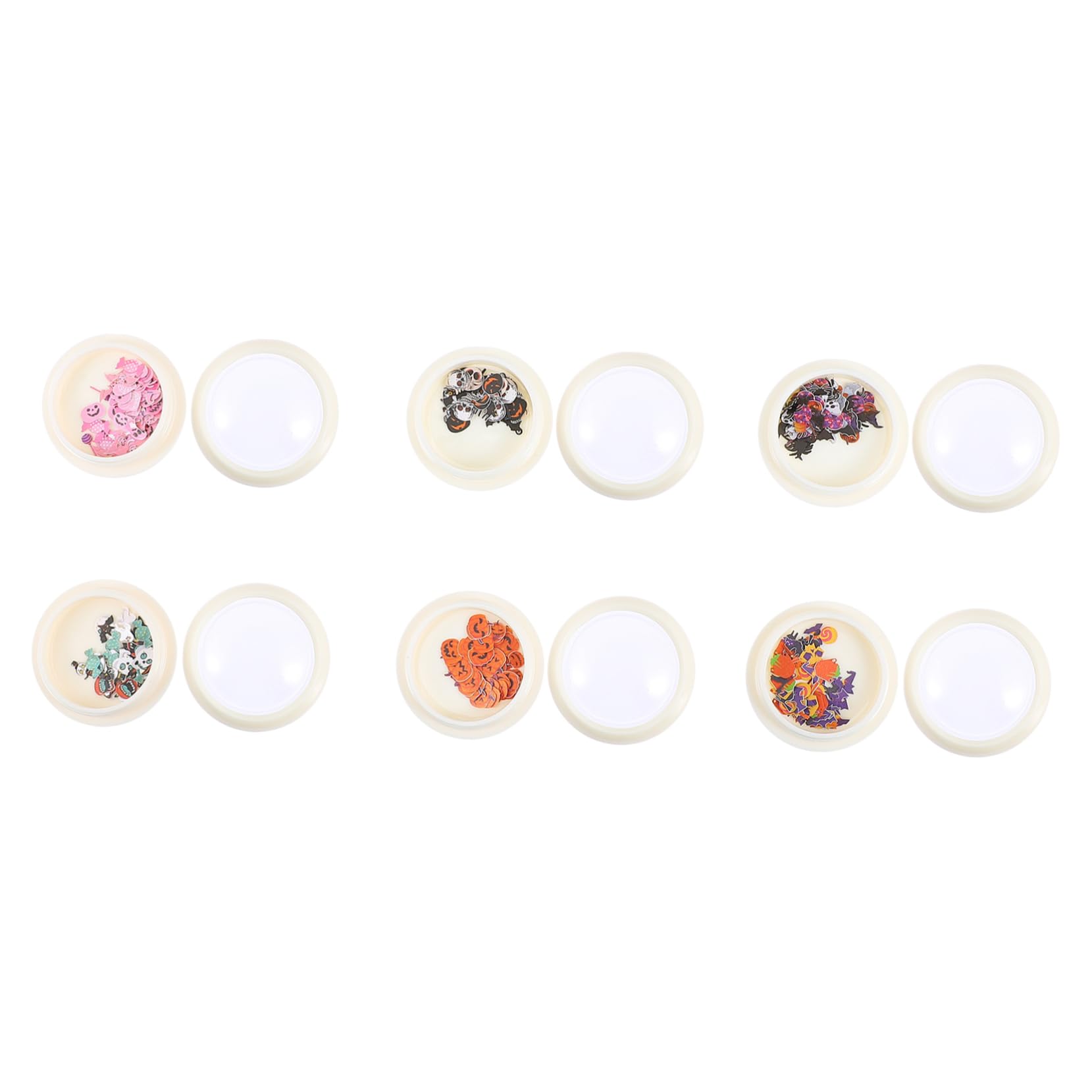 Ipetboom Pegatinas De Decoración De Uñas Halloween y Lentejuelas Accesorios Para Manicura y