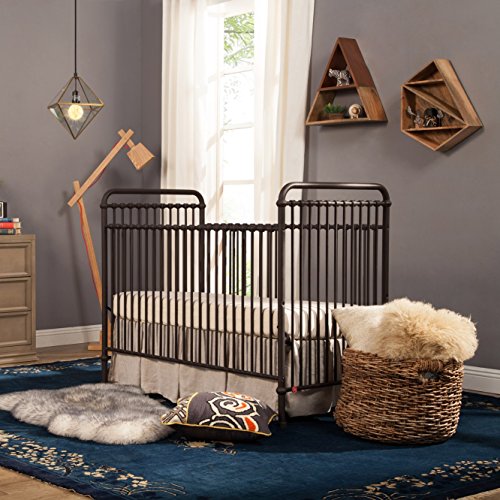 Namesake Abigail 3-In-1 Convertible Metal Crib In Washed White, Greenguard Gold Certified #TOP3