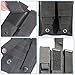 Tactical Double Pistol Mag Pouch for 9mm Magazines, Molle Magazine Pouch for Belt, Hook and Loop Handgun Dual Magazine Holder for Glock, Sig, 1911-9mm .380 .40 .45 (Black)
