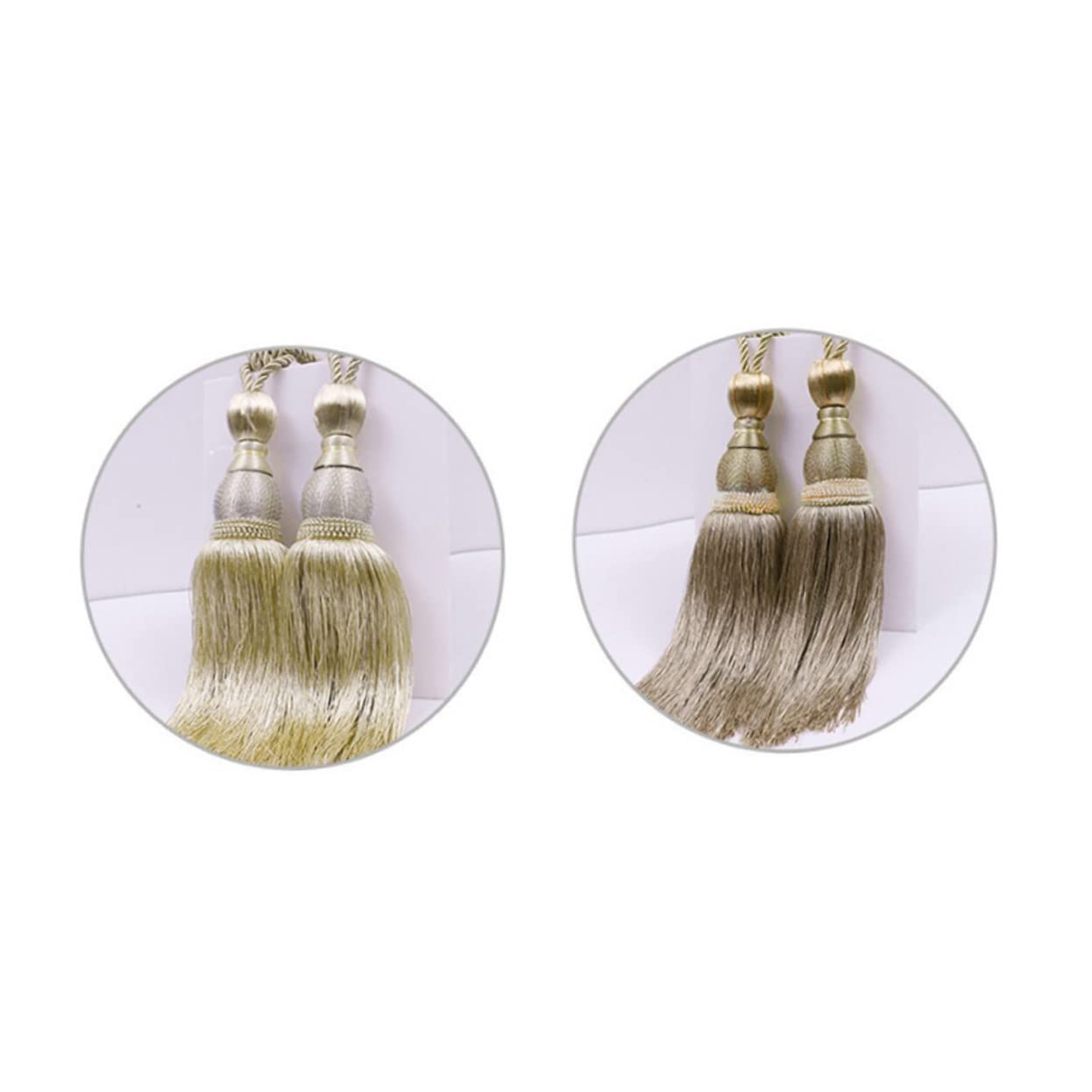 Attaches de Rideaux, Supports de Rideaux, 2 pièces de Rideau à Pompon, Boucle de Rideau à Boule Simple, Sangle de Rideau à Pompon (comme indiqué sur la Photo)