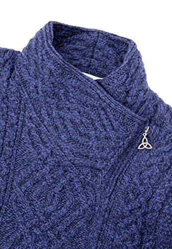 Image of Aran Crafts Women's Irish Soft Cable Knitted Side Zip Coat (100% Merino Wool)