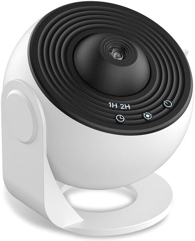 Image of Galaxy Projector Light with Tripod Stand, Earth and Moon Projection, USB Powered, Adjustable Angle, Space Theme Room Decor (Planetarium)