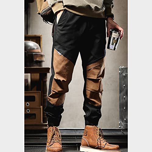 XYGJZ Men's Casual Cargo Pants Outdoor Patckwork Harem Pants RY212