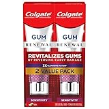 Colgate Renewal Gum Toothpaste Gel, Sensitive Toothpaste for Gingivitis and Improved Gum Health, Mint Gel, Sugar Free, Enamel Safe, Gluten Free, Vegan, 2 Pack, 3 Oz Tubes
