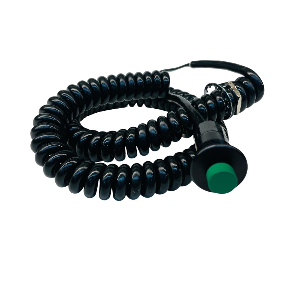 Green Snap Action Corded Momentary Button, 10 amp, Transbrake, Nitrous, Function, Made in U.S.A.