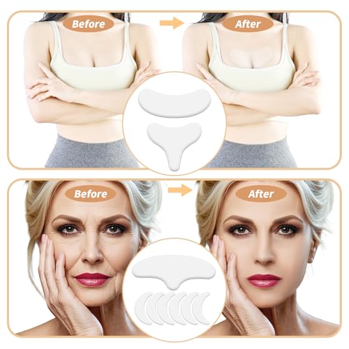 Patchs anti-rides réutilisables en silicone pour front et yeux