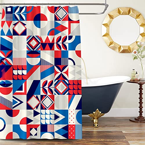 Rideau Douche Chic Géométrique en Polyester KnSam 180x200 CM - 4