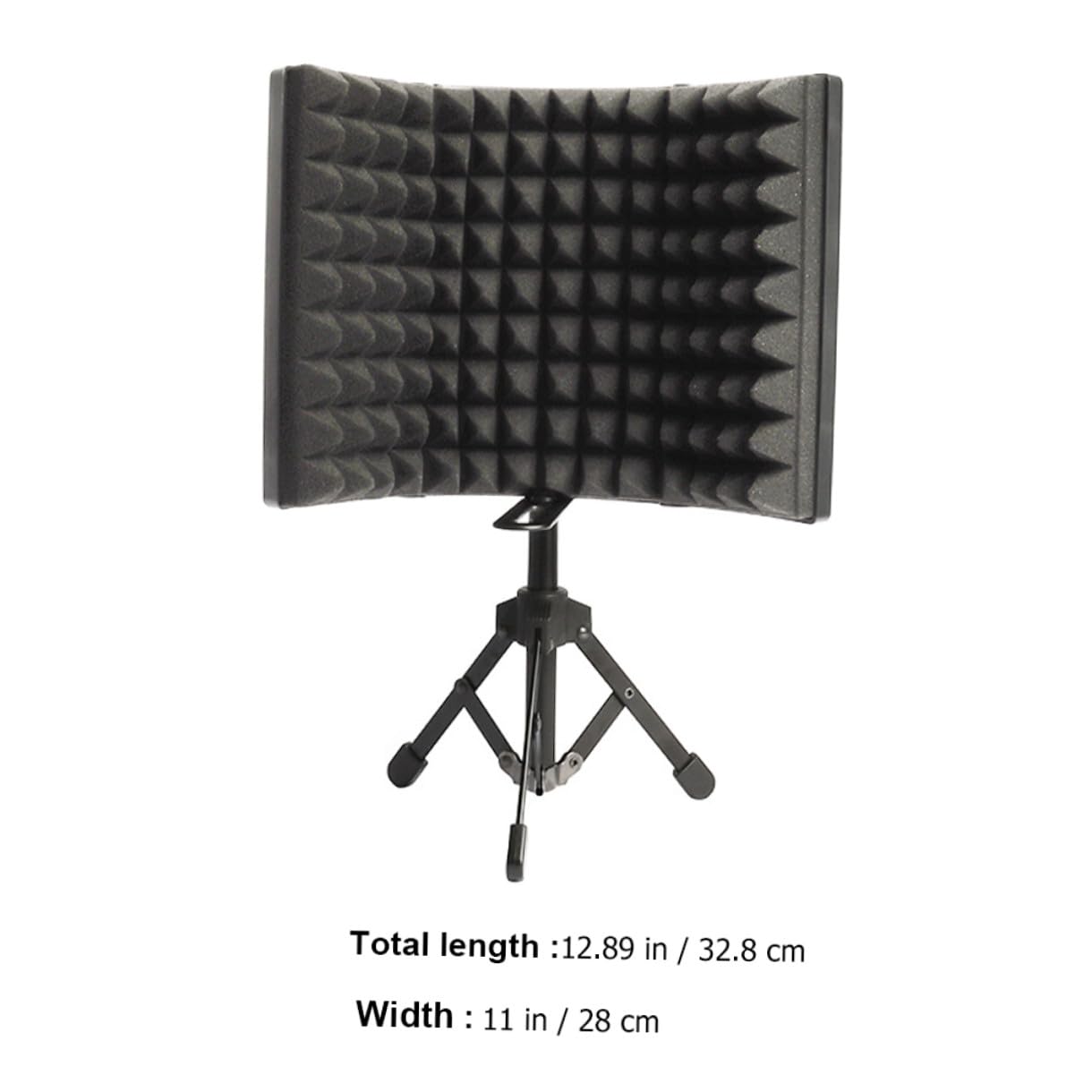 Healeved Mikrofon Windschutz aus Schwamm und Metall mit Drei Panels Tragbar und Installieren für Persönliche Aufnahme und Videochat Inklusive Tischstativ