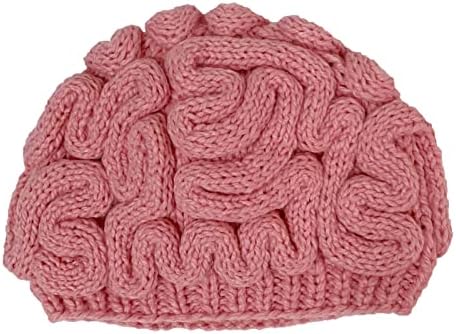 Unisex Handmade Knitted Brain Beanie Cap Halloween Hat