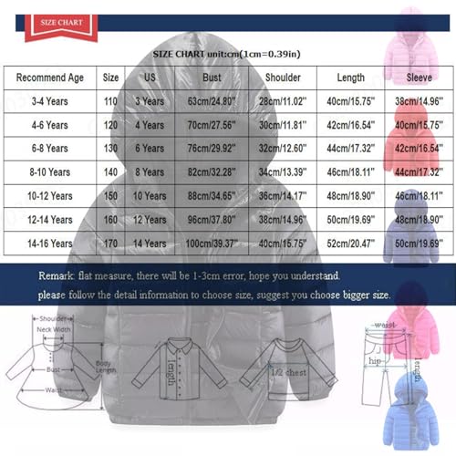 Girls Winter Coat Boys Lightweight Puffer Jacket Hooded Toddler Packable Winter Coats Cute Outerwear School Outdoor3