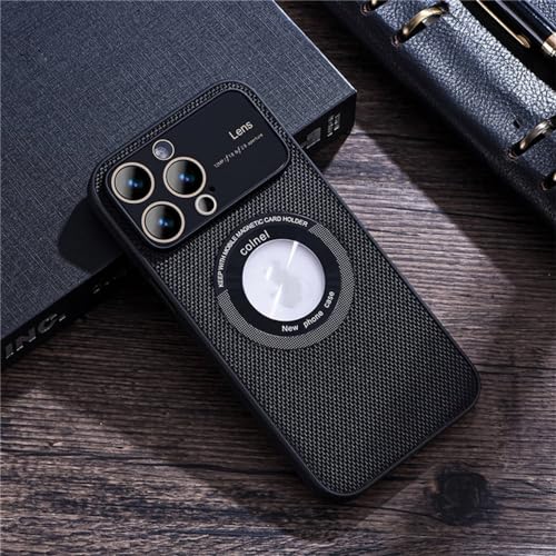 Étui de téléphone en nylon pour iPhone 14 avec lentille en verre trempé ENILSA