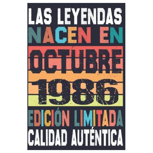 Cumpleaños Vintage Leyendas Nacen en Octubre 1986: Regalo de 36 cumpleaños para mujeres y hombres, regalo de 36 cumpleaños para él/ella, Cuaderno Diario | regalos de Octubre...