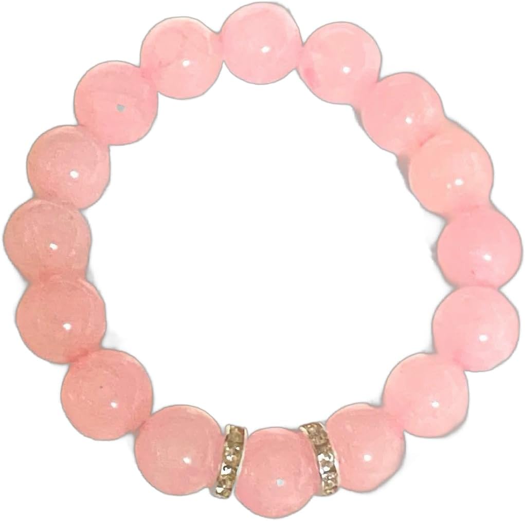 ローズクォーツ 12mm 大玉 ブレスレット内径16cm