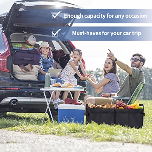Sposuit Trunk Organizer For Car - Collapsible Trunk Storage With 11 Pockets & Reinforced Handles, Suv Trunk Organizers For Grocery Cargo(Black) #TOP5