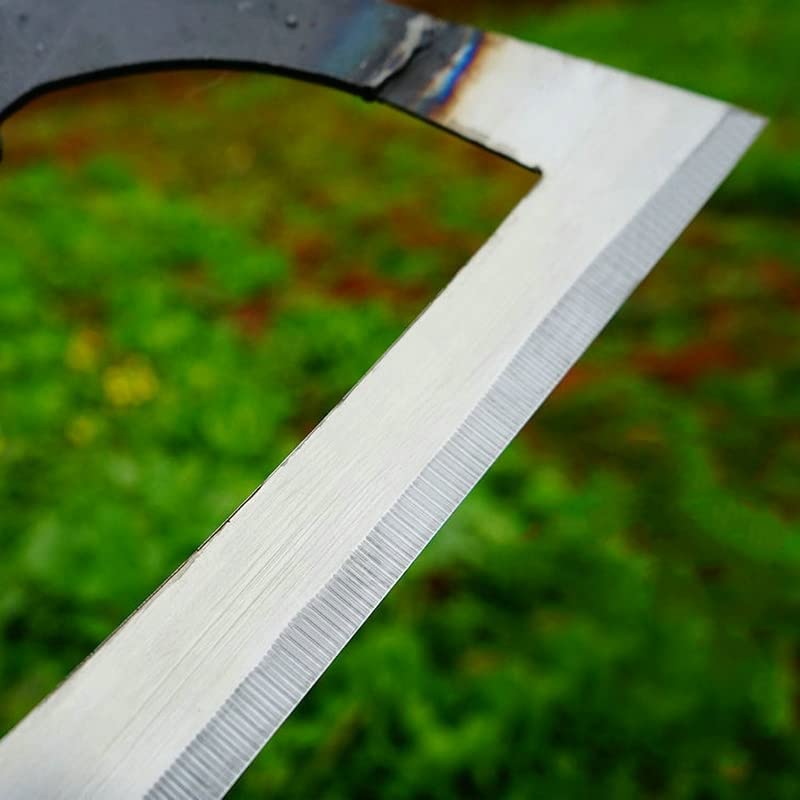 Azada hueca de mano para agricultura, azada de deshierbe de acero al manganeso, azada para plantar verduras, jardinería, aflojamiento del suelo, herramientas de deshierbe (XS:14X8.5X5CM)