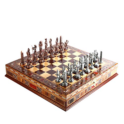 Egypt Pharaoh Juego de Ajedrez con Tablero de Madera Sólida 38 cm miniatura 2