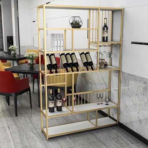Soporte para botellas de vino Metal Gold 120x30x183cm miniatura 5