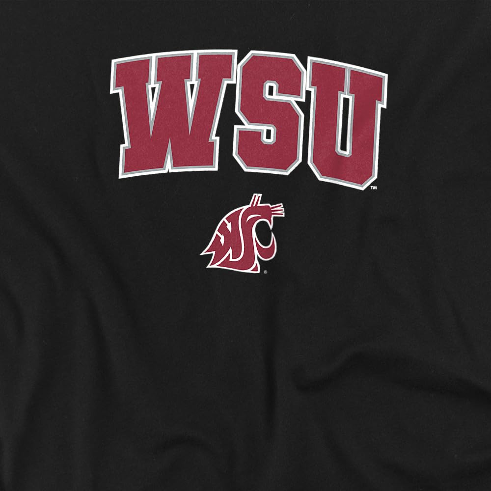 LOGOVISION Washington State University Arch Logo Secondary Kids T Shirt (2) for Toddler Boys and Girls, Black