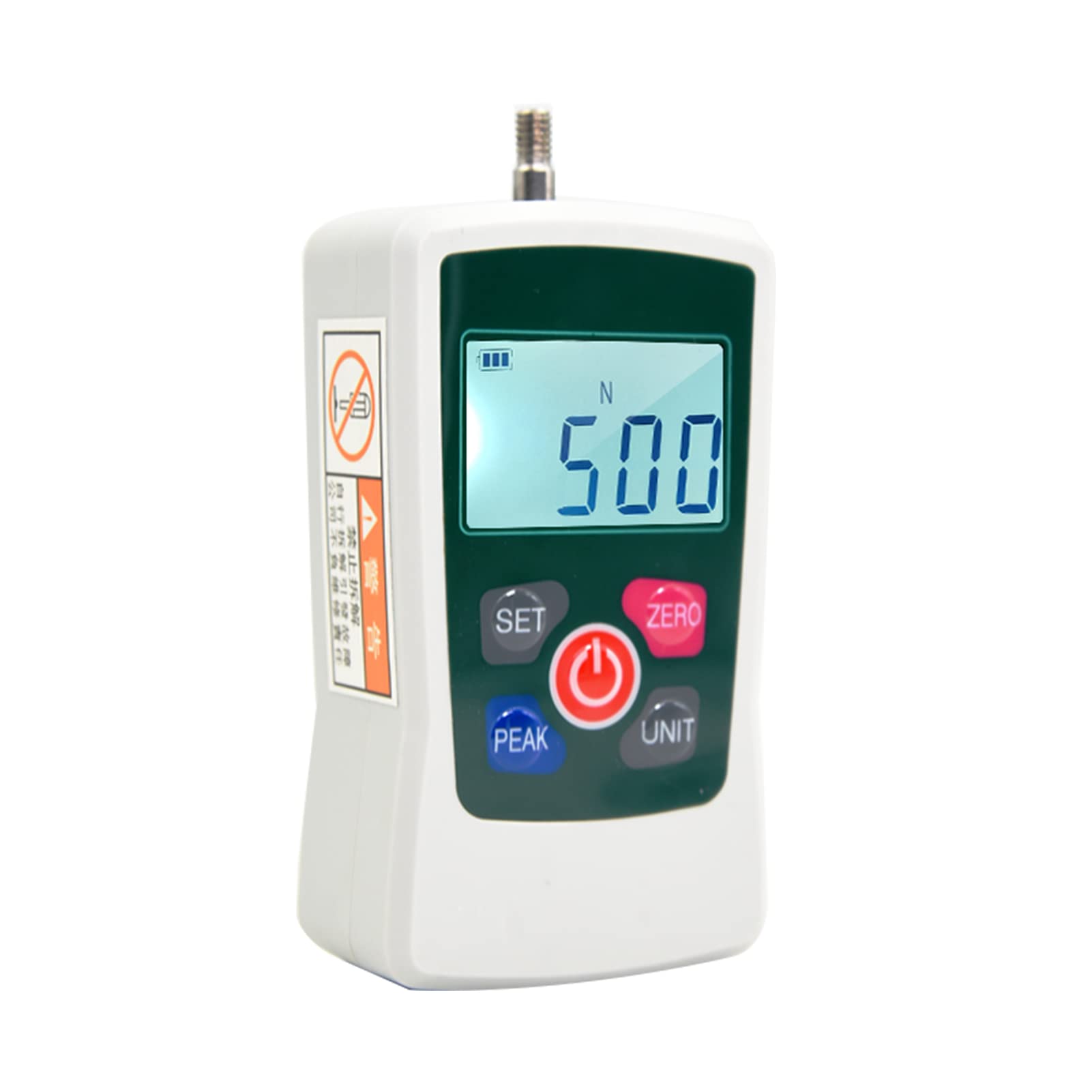 Walmeck 500N Digital Handheld Automatic Shutdown Backligit Screen Force, Tragbares Push-Pull-Messgerät, Genaue Messungen für die Wissenschaftliche Forschung