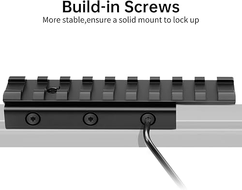 Miniatura 2 de 11mm Dovetail to 21mm Upgraded Build-in Locking Screws Picatinny Rail Low Profile Scope Mount Converter Base 3/8" to 7/8" Converter
