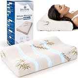 SnoozEasy™ Memory Foam Pillow for Neck & Shoulder Pain | Deep Sleep Orthopedic Pillow with Contoured Cervical Neck Support for Side, Back, Stomach Sleepers | Cooling, Hypoallergenic & Machine Washable