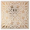 Main Street 24-Pack of 8 x 8" Wallpaper Tiles Peel and Sitck in White and Gold Leaves Design for Kitchen Backsplash, Renter Friendly, Paper Wall Tiles for Your Home and DIY Projects