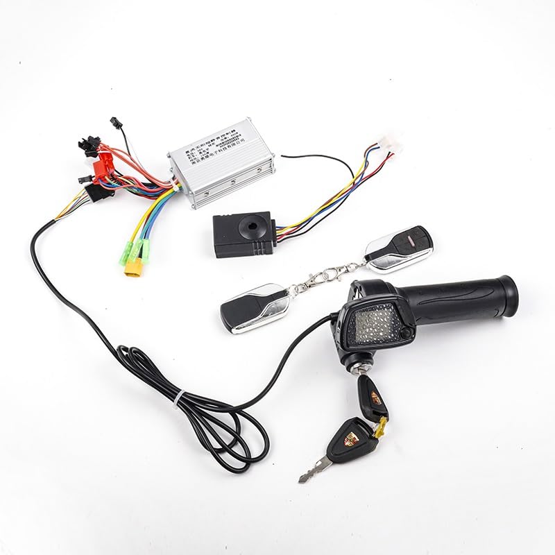 Clynex Controlador de Motor CC sin escobillas for bicicleta y patinete eléctrico, acelerador de torsión, pantalla LED de velocidad, controlador de 36V y 450W Pantalla de visualización de patinete eléc