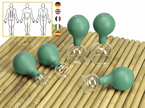 Lunata Cupping glas set met zuigbal, 20-30-40-50-60 mm, massageglas, cupping glazen voor een professionele cupping… - Image 3