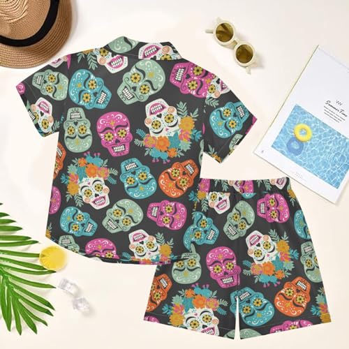 Image of visesunny Little Boys Short Sleeve T-Shirt Beach Shirts Casual Shorts Set Summer Clothes for Kids Outfits