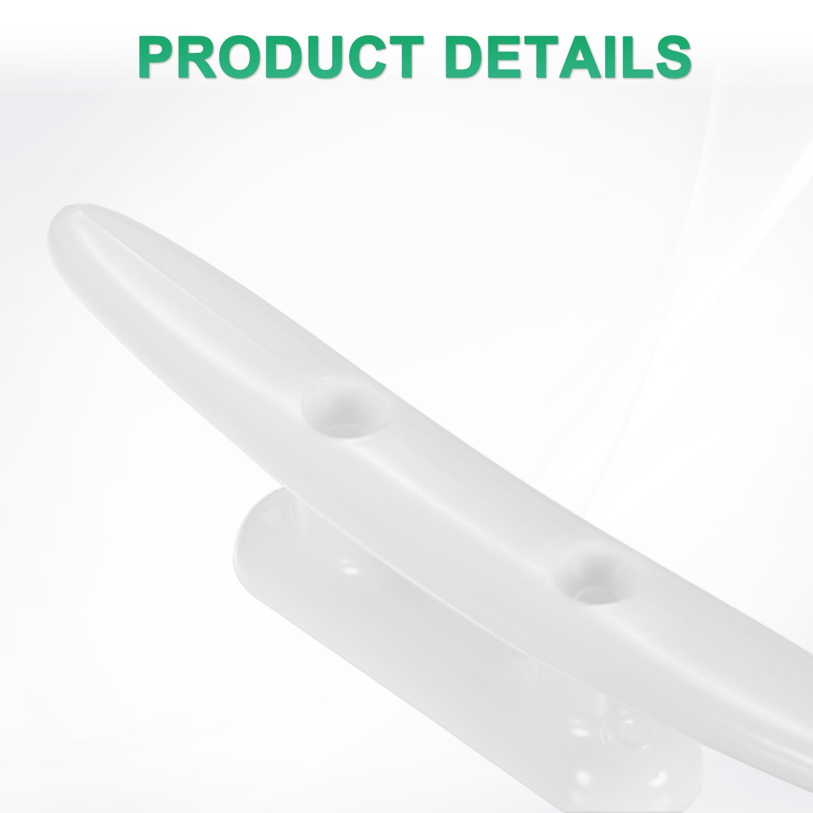 TIXIPEM 4 in Boat Dock Cleats [2PCS] - Rustproof Nylon Boat Cleats Tie Down Use for Piers & Docks & Kayaks & Sailboats & Marine [White, 32mm Hole Centers] Kayak Rope Tie Nautical Decor