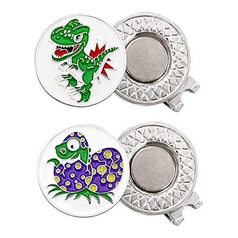 Myartte Golf Powerful Magnetic Ball Marker Hat Clip Value 2 Pack Set Nice Golf Gift for Golfer (Animal 02) Cover