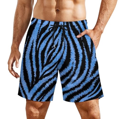 KiRYu Camouflage Pattern Men's Swim Trunks Board Shorts Quick Dry with Pockets