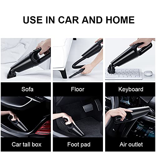 Aspiradora de automóviles inalámbricos portátiles 5000PA Super Suction 2000MAH Handheld Handheld Casero de vacío Coche Hogar Dual Uso
