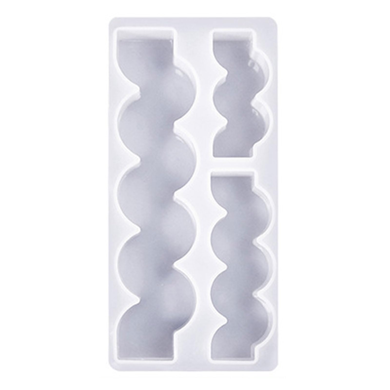 Yhplxyuus Molds Long Molds Waving/Heart for Making Soap Baking Craft Valentines Gift Mold