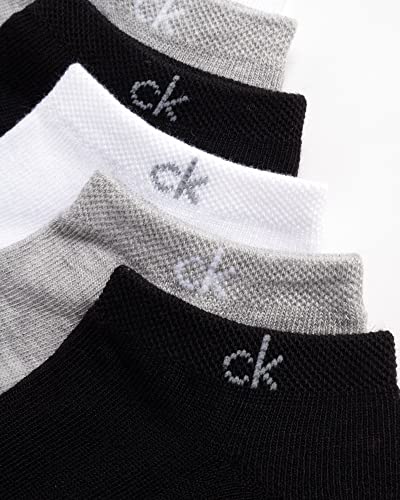 Image of Calvin Klein Womens No Show Socks - 6 Pack Breathable Cotton Blend Athletic Performance Low Cut Running Socks for Women