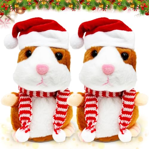 Sunshine Smile Sprechender Hamster, Talking Plüschtier, Elektronisches Spielzeug, Wiederholt Sätze, Interaktives Kinderspielzeug, Weihnachten Geschenk