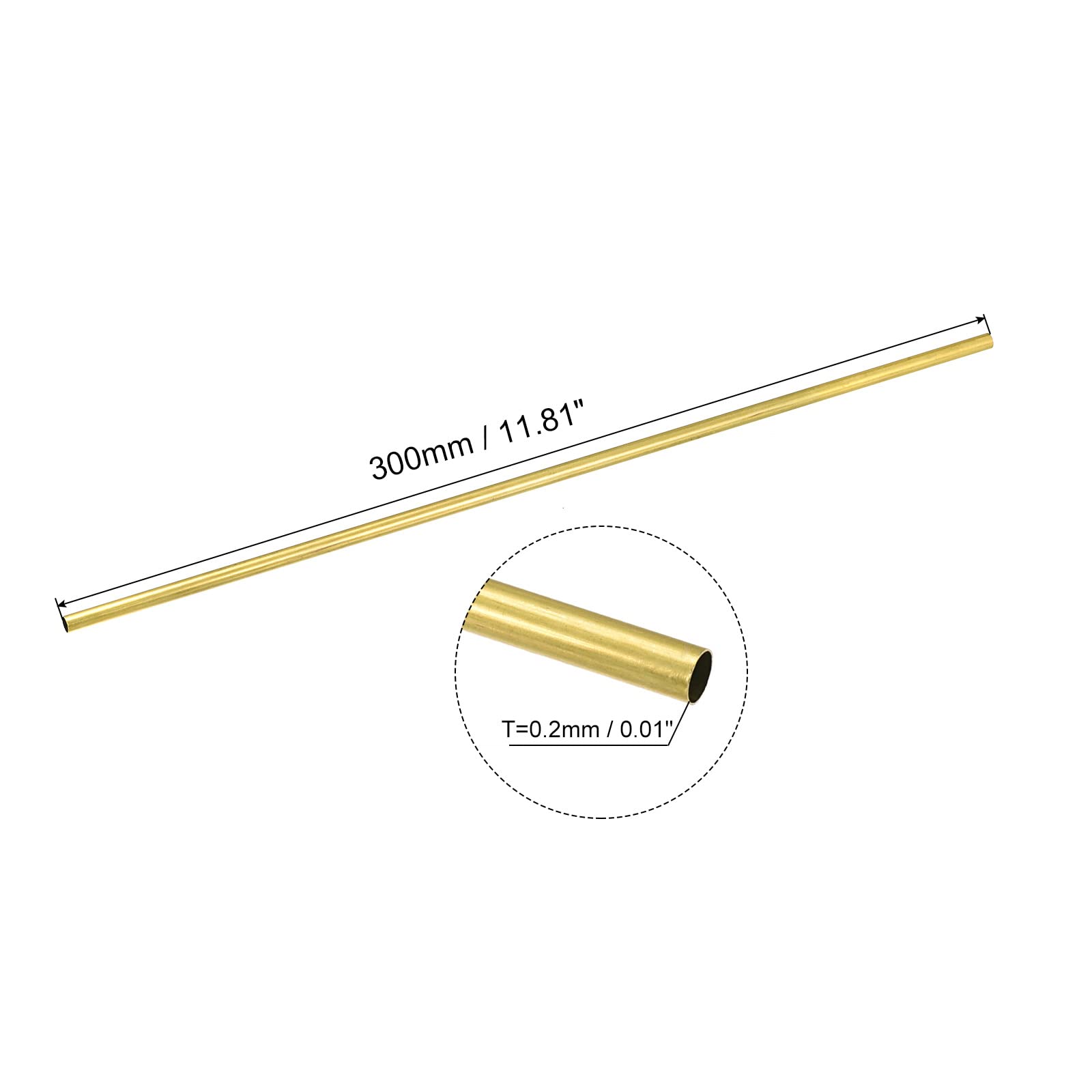 Lot De 8 Tubes Acier Inox 304 - Diamètres 1 à 8 Mm - Longueur 300 Mm - Pour Bricolage, Modélisme, Artisanat