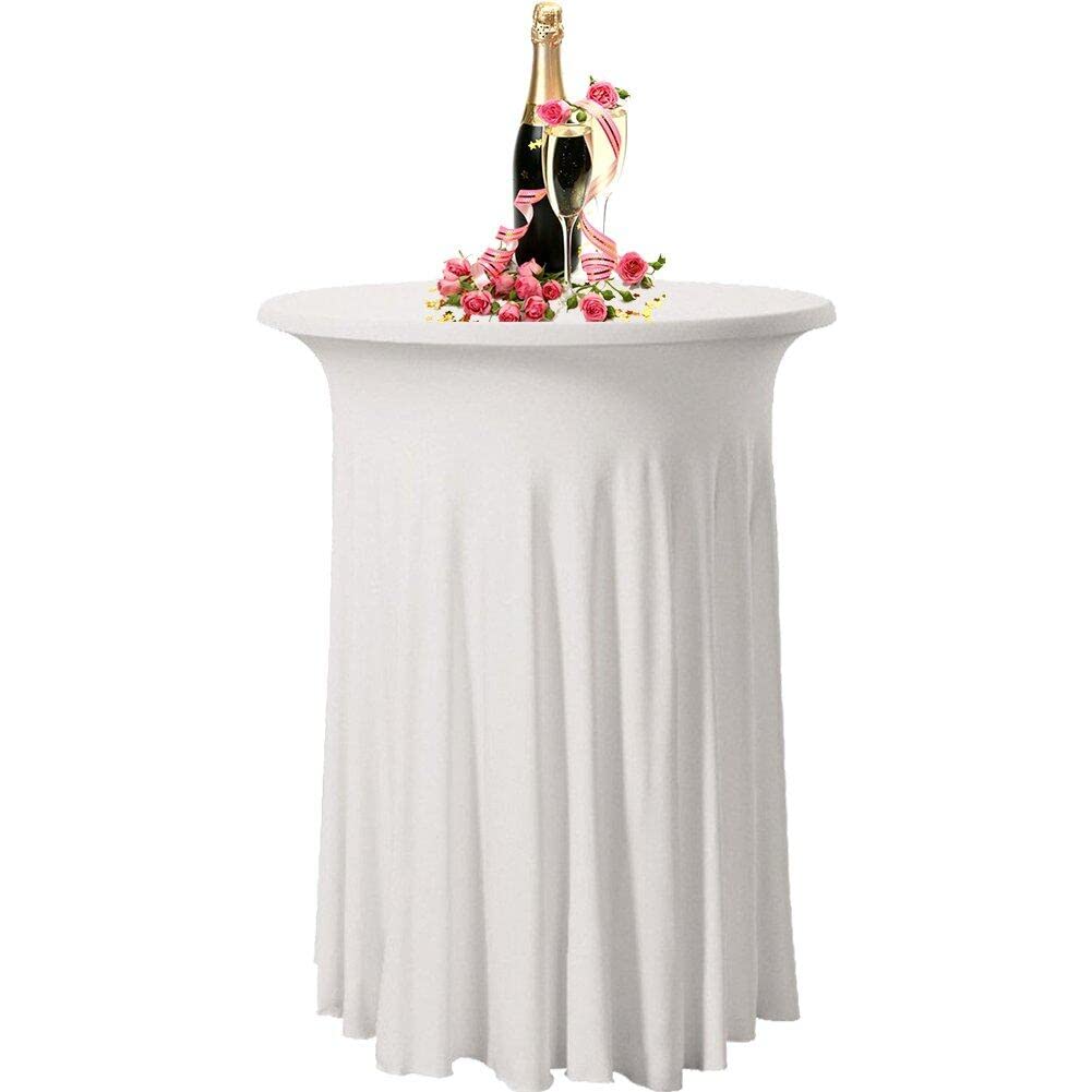 Robe de table élastique ronde nappe drapée haute qualité banquet