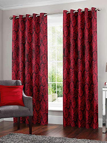 Image of Story@Home Nature Premium Collection Floral Pattern Polyester Door Curtain 7 feet for Bedroom, Living Room - (Brown Color Combo Set of 4 Piece)