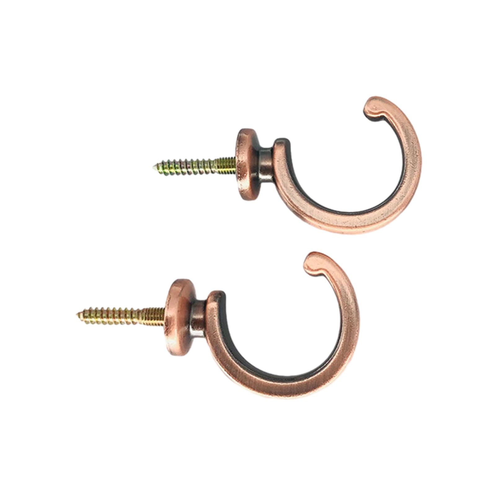2 Pièces Crochets D'Embrasse Rideau Boule Métal Robuste - Fixation Rideau Cuivre Antique