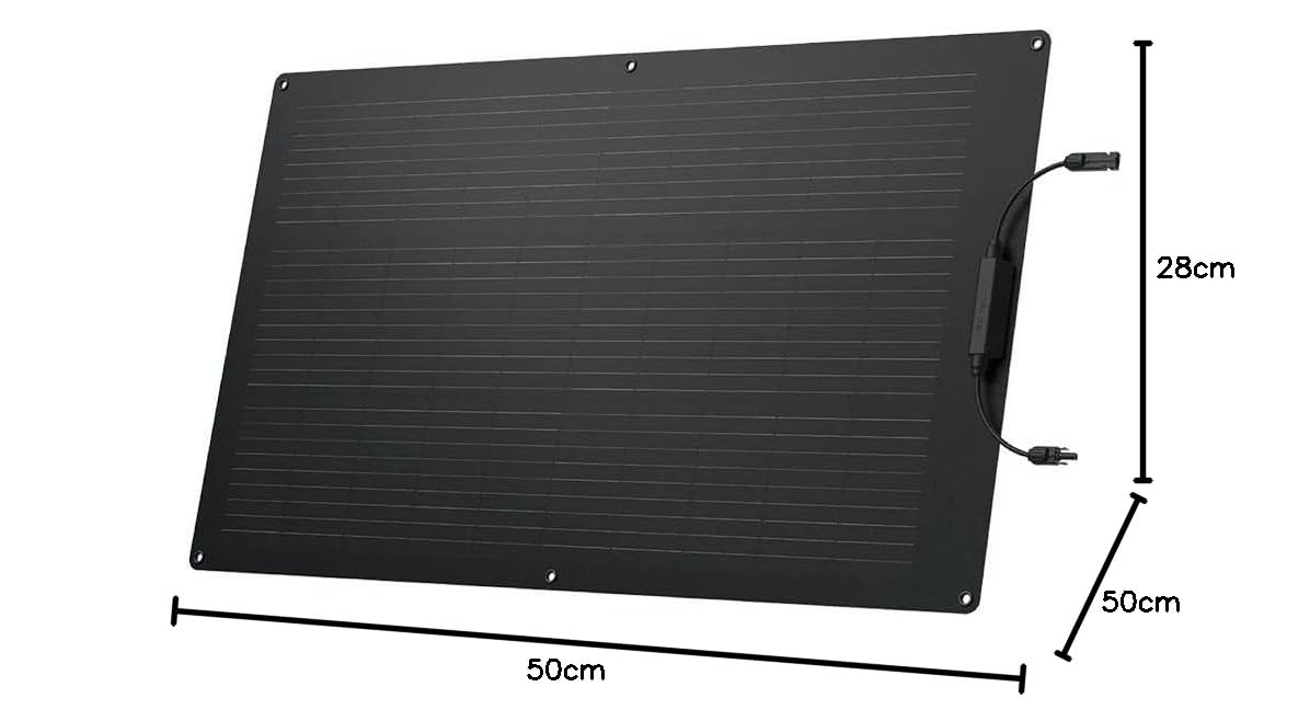 100W Solar Panel Flexible Negro