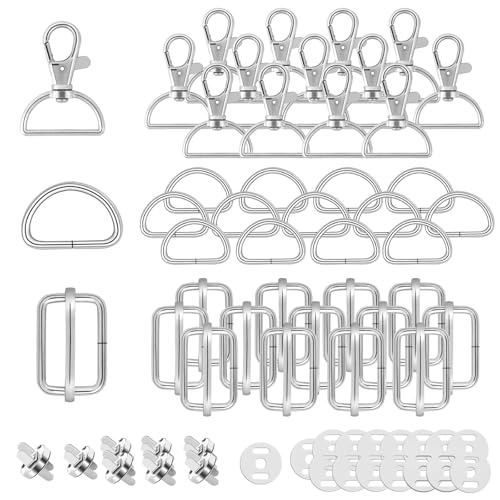 Mousqueton sac a Main 50Pcs Mercerie couture accessoire,Sangle couture Boucles sac à dos, Mousqueton Pivotant Couture,Anneau sac a main, Attache sac,Pivotant...