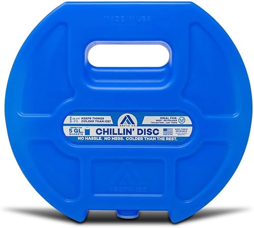 ARCTIC ICE Chillin' Disc, paquete de hielo reutilizable de larga duración, 4.0 libras, azul